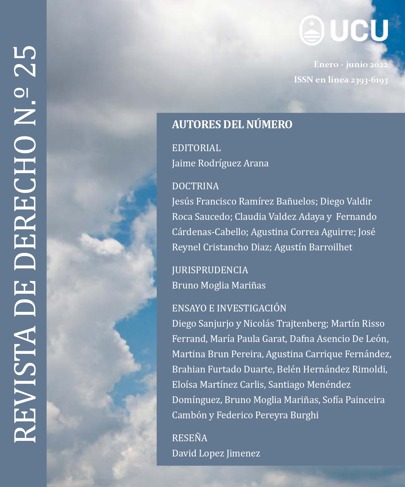 					Ver Núm. 25 (2022): Revista de Derecho
				