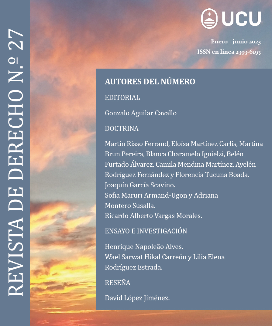 					Ver Núm. 27 (2023): Revista de Derecho
				
